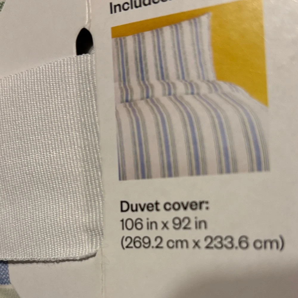 Room Essentials ONE PIECE Striped Cotton Blend Duvet Cover (shams NOT included)